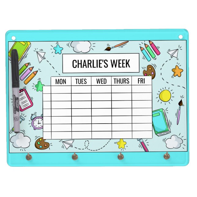 School Timetable custom name message board (Front)