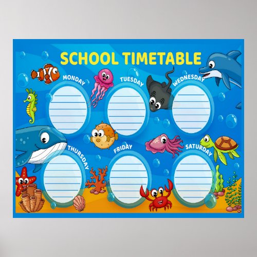 School Timetable  Poster