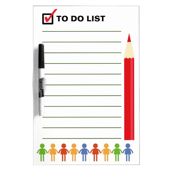 School "To Do List" Dry Erase Board (Front)