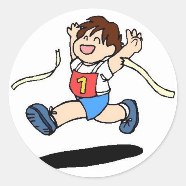 School Track Team Classic Round Sticker (Front)