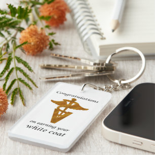 School Veterinary White Coat Ceremony Keychain