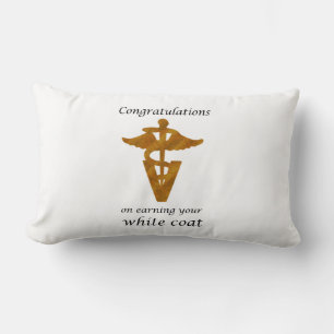 School Veterinary White Coat Ceremony Lumbar Pillow