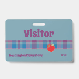 School visitor blue badge