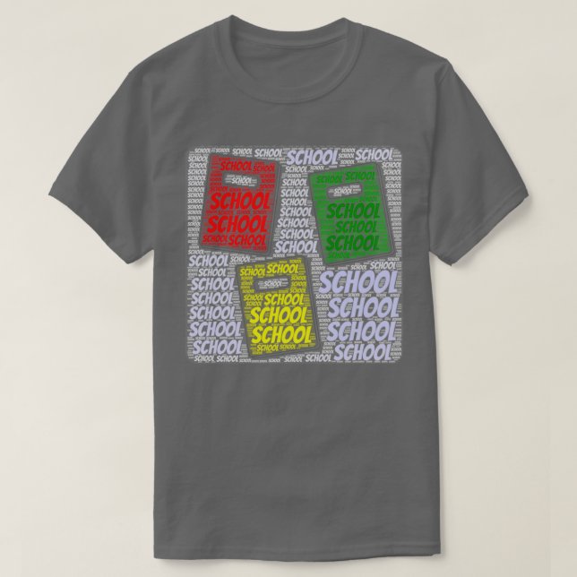 School Word Cloud T-Shirt (Design Front)