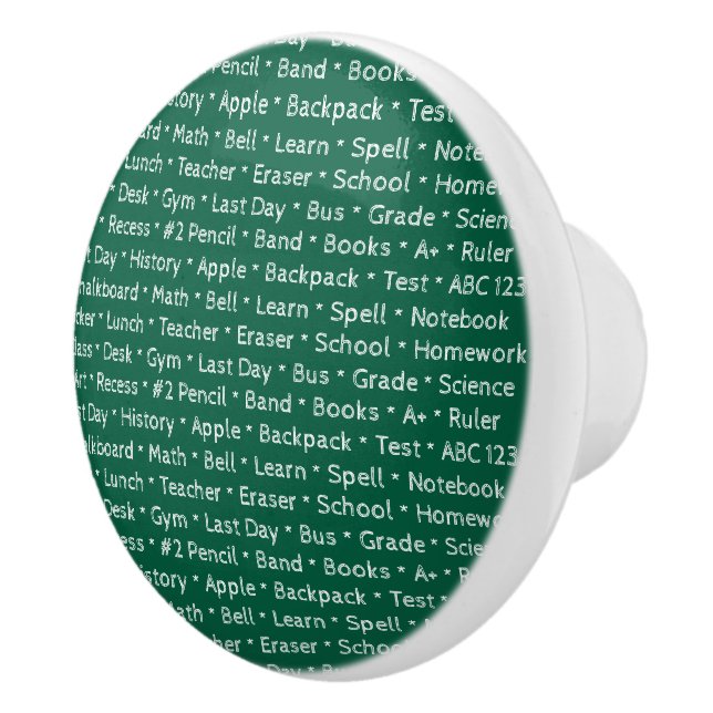 School Words Ceramic Knob  (Right)