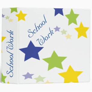 School Work Binder With Stars