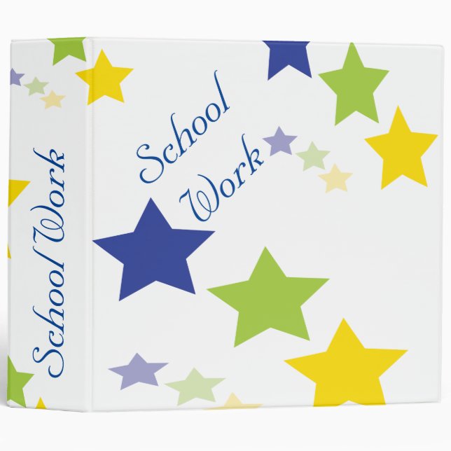 School Work Binder With Stars (Front/Spine)
