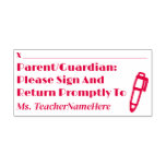 [ Thumbnail: School Work Review + Custom Name Rubber Stamp ]