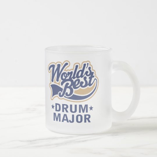 School Worlds Best Drum Major Gift Frosted Glass Coffee Mug
