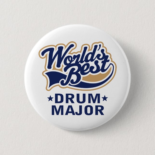 School Worlds Best Drum Major Gift Pinback Button (Front)