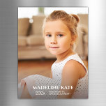 School Year Keepsake Photo Magnet<br><div class="desc">Capture your child's school year milestones with this elegantly designed keepsake photo magnet card, featuring an edge-to-edge photo and crisp, clean minimalist text details. The sophisticated modern design highlights your child’s photo and milestone details, creating a keepsake that’s treasured, elegant and heartwarming. ◆︎◆︎◆︎ Perfect for sharing with family, commemorating school...</div>