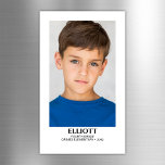School Year Keepsake Photo Magnet<br><div class="desc">Capture your child's school year milestones with this elegantly designed keepsake photo magnet card, featuring a large snapshot-style composition with crisp, clean minimalist details. The elegant modern design highlights your child’s photo and milestone details, creating a keepsake that’s treasured, sophisticated and heartwarming. ◆︎◆︎◆︎ Perfect for sharing with family, commemorating school...</div>