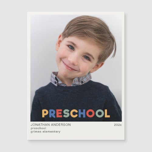 School Year Photo Keepsake Magnet