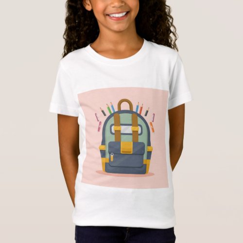 SCHOOLBAG THAT TAKES OUT COLOR PENCILS T_Shirt