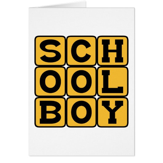 Schoolboy, Male Student Cards (Front)