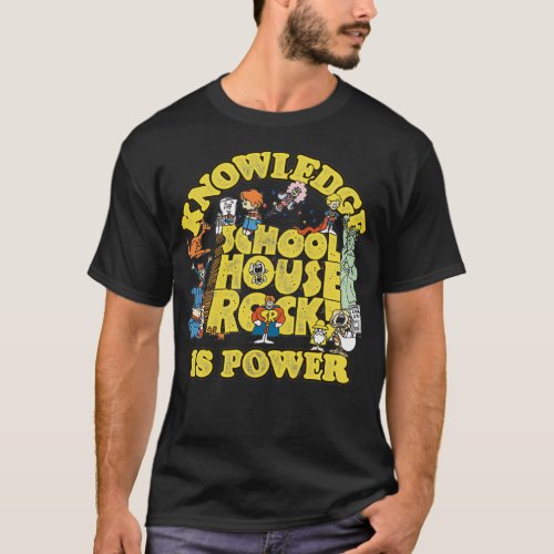 Schoolhouse Rock Knowledge Is Power Logo Group Pul T_Shirt