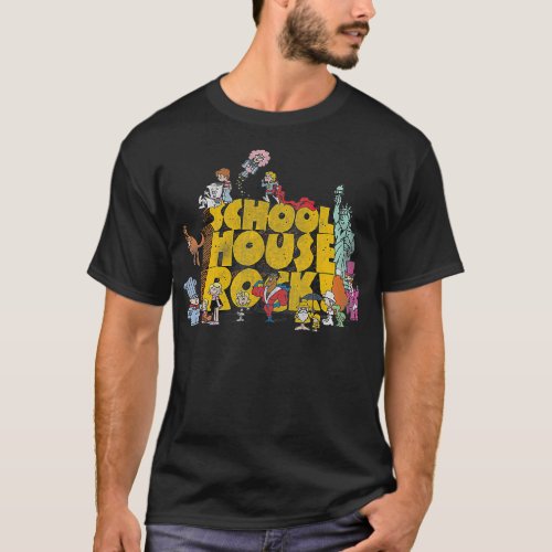 Schoolhouse Rock Logo with Characters  T_Shirt