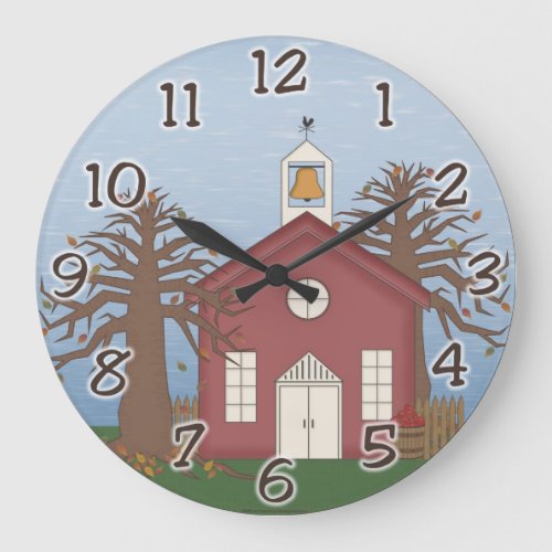 Schoolhouse Teacher Wall Clock