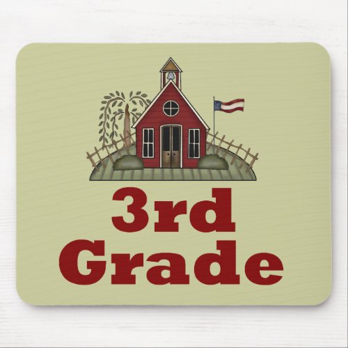 Schoolhouse Third Grade Teacher Mousepad