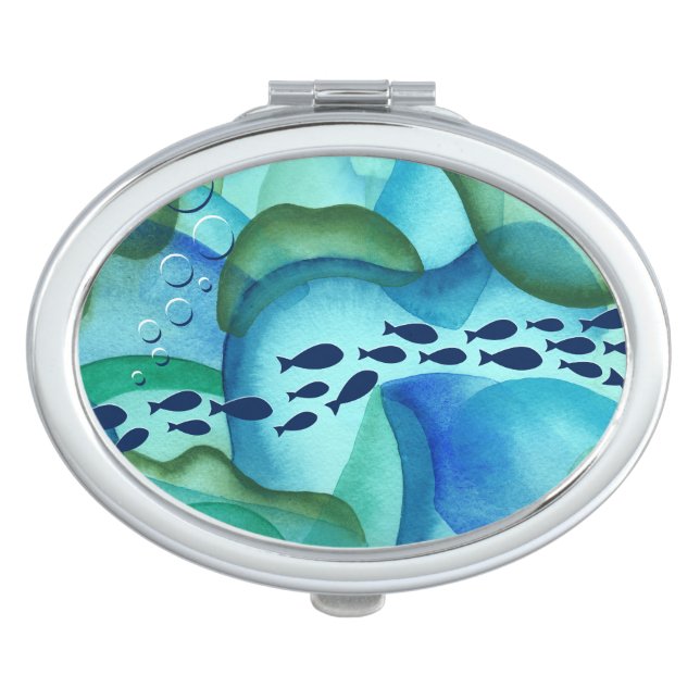 Schooling Fish Compact Mirror (Front)
