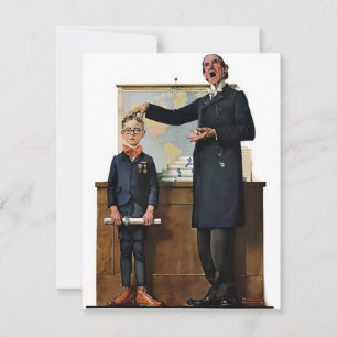 Schoolmaster - Norman Rockwell Holiday Card