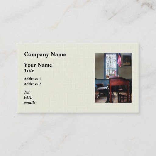 Customizable Schoolmaster's Desk Business Card Templates