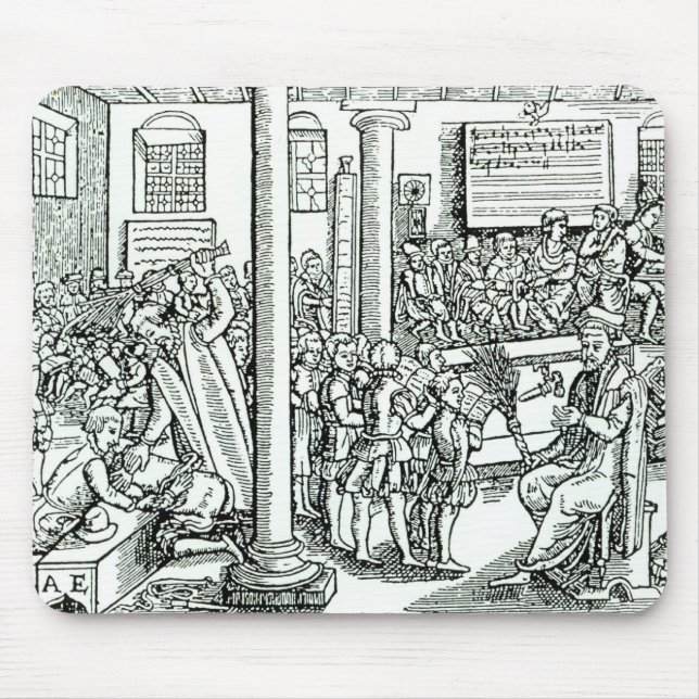 Schoolroom scene in Tudor times Mouse Pad (Front)