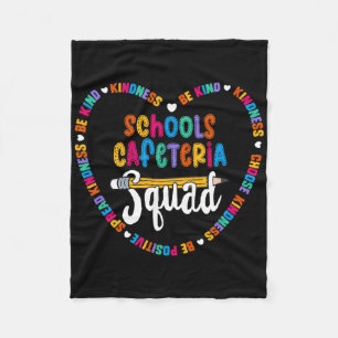 Schools Cafeteria Squad Byck To School Happy First Fleece Blanket