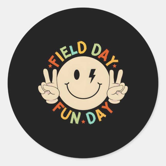 School'S Field Trip Squad For Teacher Field Day Fu Classic Round Sticker (Front)