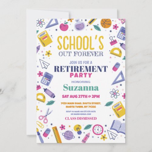 Schools Our Forever Retirement Party Teacher