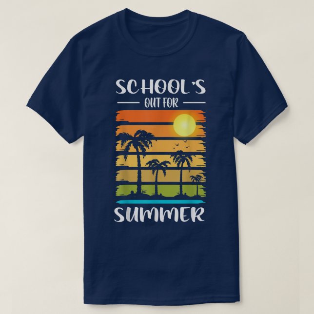 Schools Out for Hello Beach Summer Teacher Outfit  T-Shirt (Design Front)