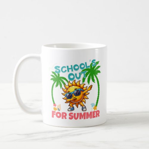 Schools Out for Summer Fun Colorful Bold Coffee Mug