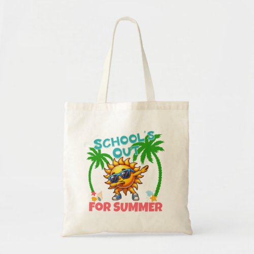 Schools Out for Summer Fun Colorful Bold Tote Bag