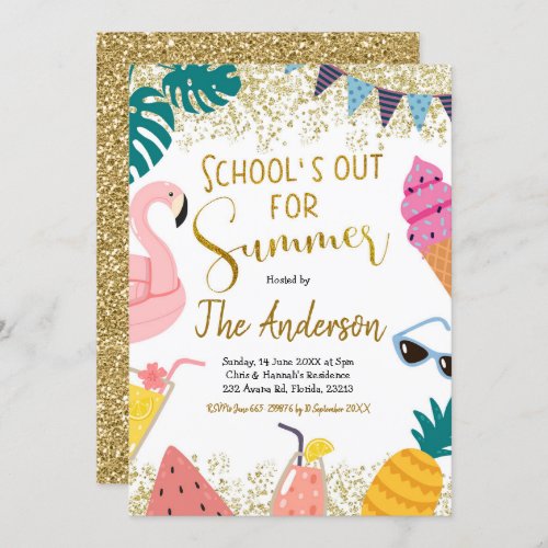Schools Out for Summer Invitation