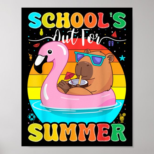 Schools Out For Summer Last Day Of School Teacher  Poster (Front)