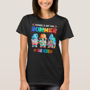 Schools Out For Summer Lunch Lady Crew Gnomes Summ T-Shirt