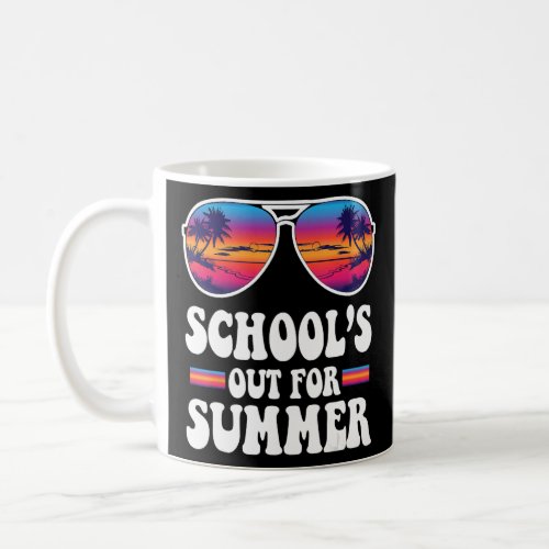 SCHOOLS OUT FOR SUMMER Retro Last Day School Teach Coffee Mug