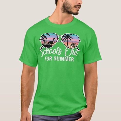 Schools Out For Summer Retro Sunset Last Day Of Sc T_Shirt