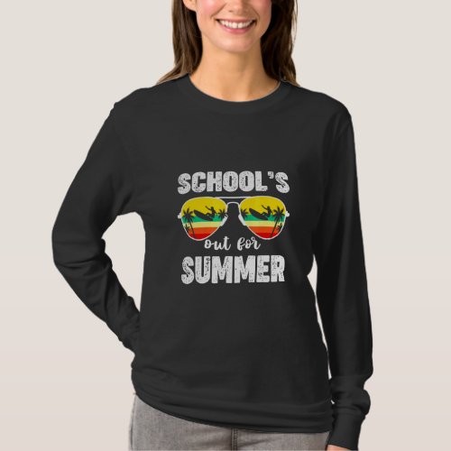 Schools Out For Summer Retro Vintage Style Summer  T_Shirt