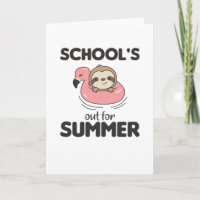 Schools Out For Summer Sloth Funny Animals