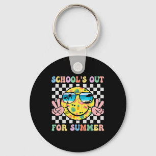 Schools Out For Summer Smile Teacher Kids Last Day Keychain