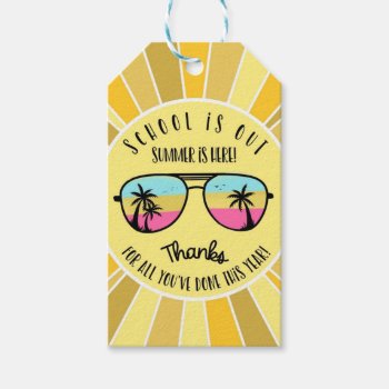 School's Out For Summer Teacher Gift Gift Tags by GenerationIns at Zazzle