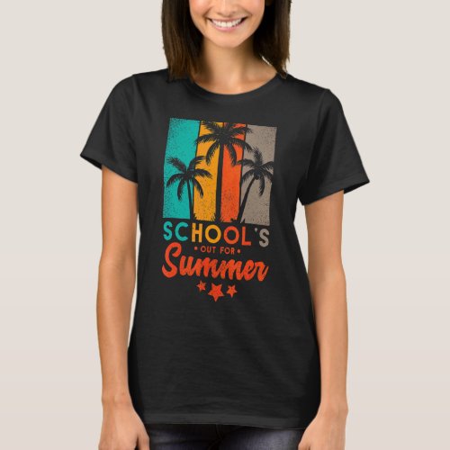 Schools Out For Summer Teacher Retro Last Day Of S T_Shirt