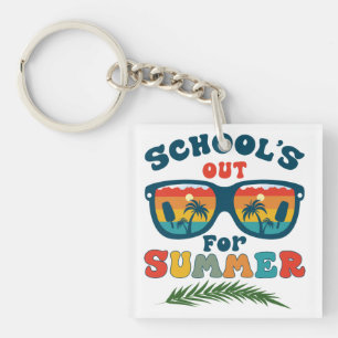 School's out for Summer Vintage Last Day Of School Keychain