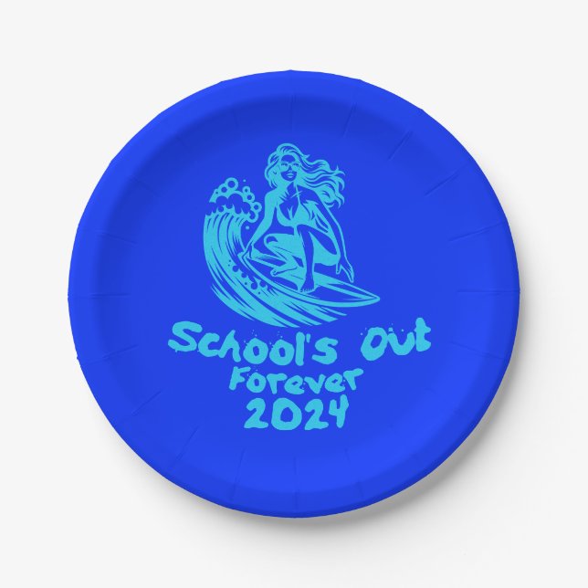 School's Out Forever 2024 Paper Plates (Front)