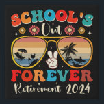 Schools Out Forever Retired Teacher Last Day 2024 Faux Canvas Print<br><div class="desc">Schools Out Forever Retired Teacher Last Day 2024</div>
