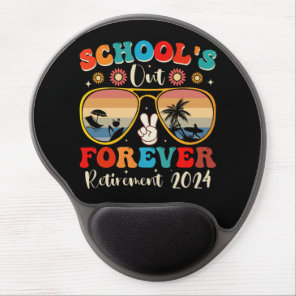 Schools Out Forever Retired Teacher Last Day 2024 Gel Mouse Pad