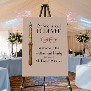 School's Out Forever Vintage Teachers Retirement Foam Board