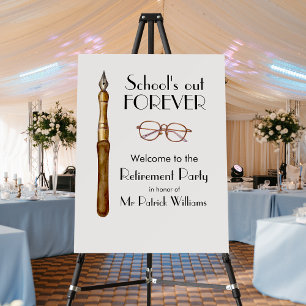 School's Out Forever Vintage Teachers Retirement  Foam Board
