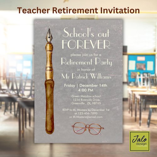 School's Out Forever Vintage Teachers Retirement 